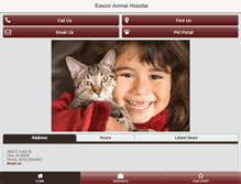 Tablet Screenshot of eascoranimalhospital.com